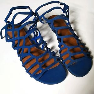 Blue Gladiator Sandles